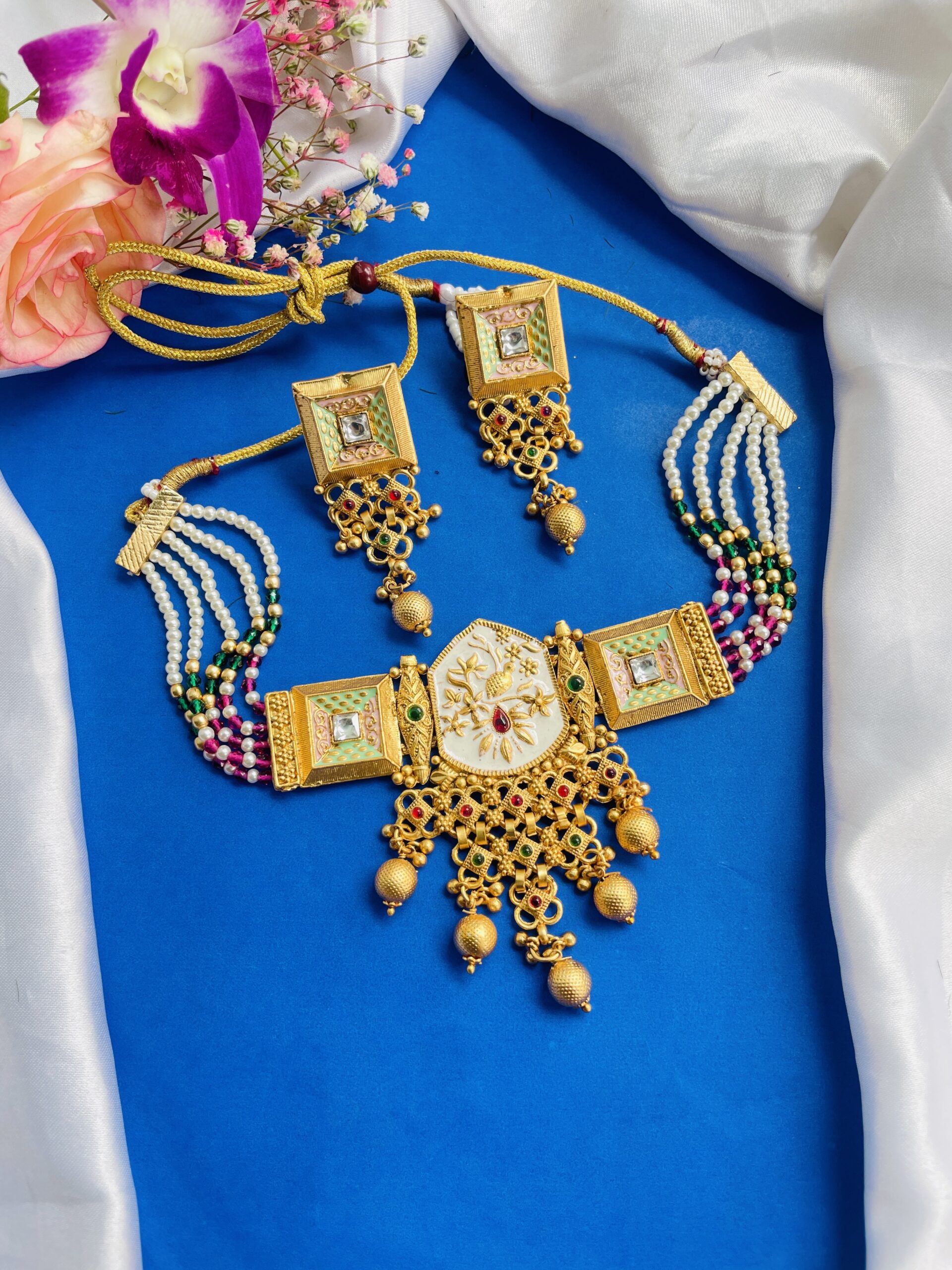 Manmohak Necklace With Earrings AJP2024-350 - Image 2