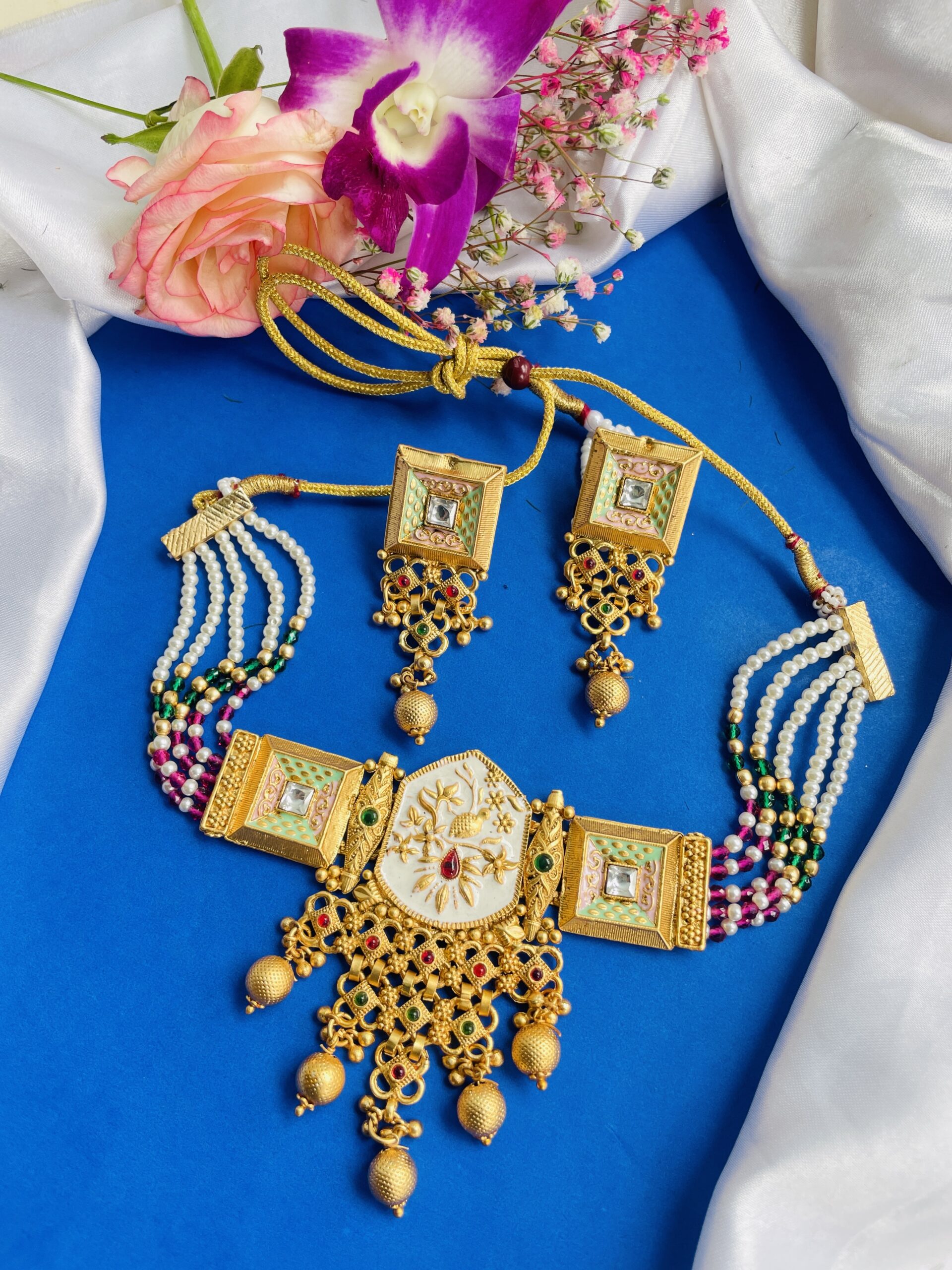 Manmohak Necklace With Earrings AJP2024-350 - Image 3