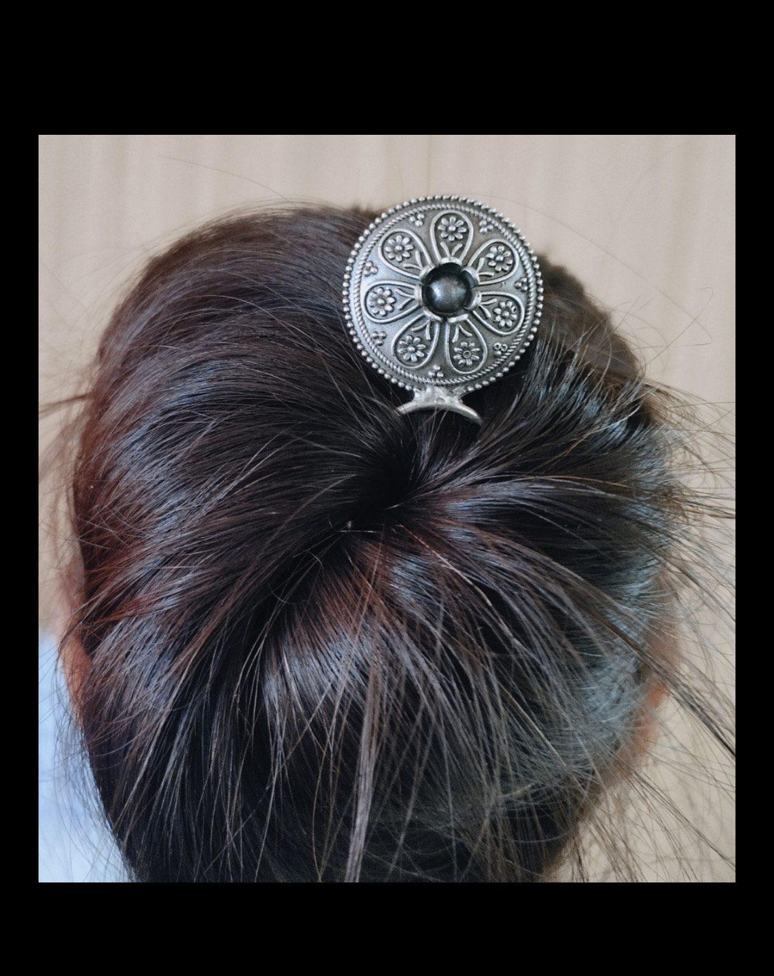 Oxidised Hair Pin AJP2023-112 - Image 2