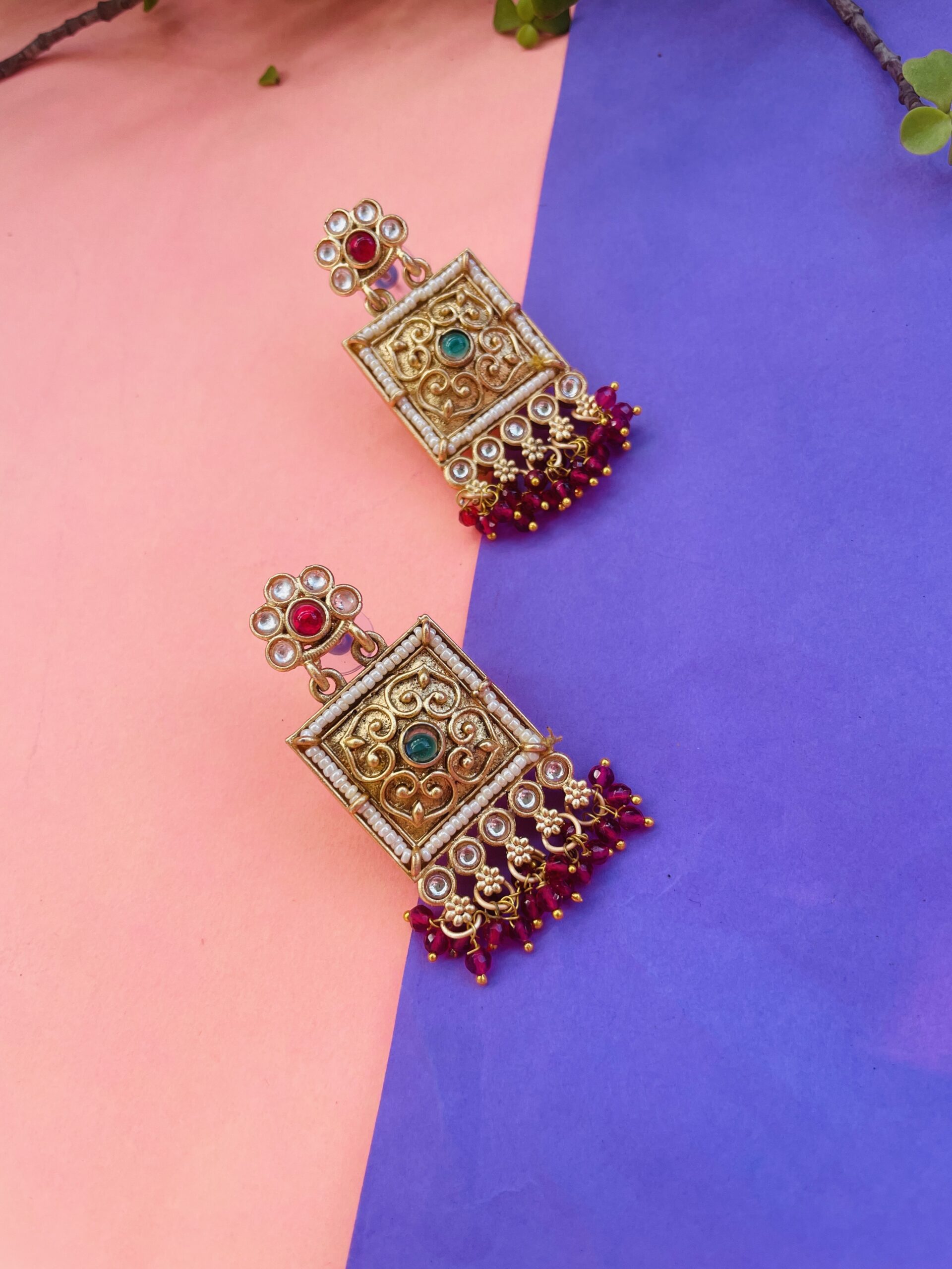 Rajwadi Style Earrings AJP2024-417 - Image 2