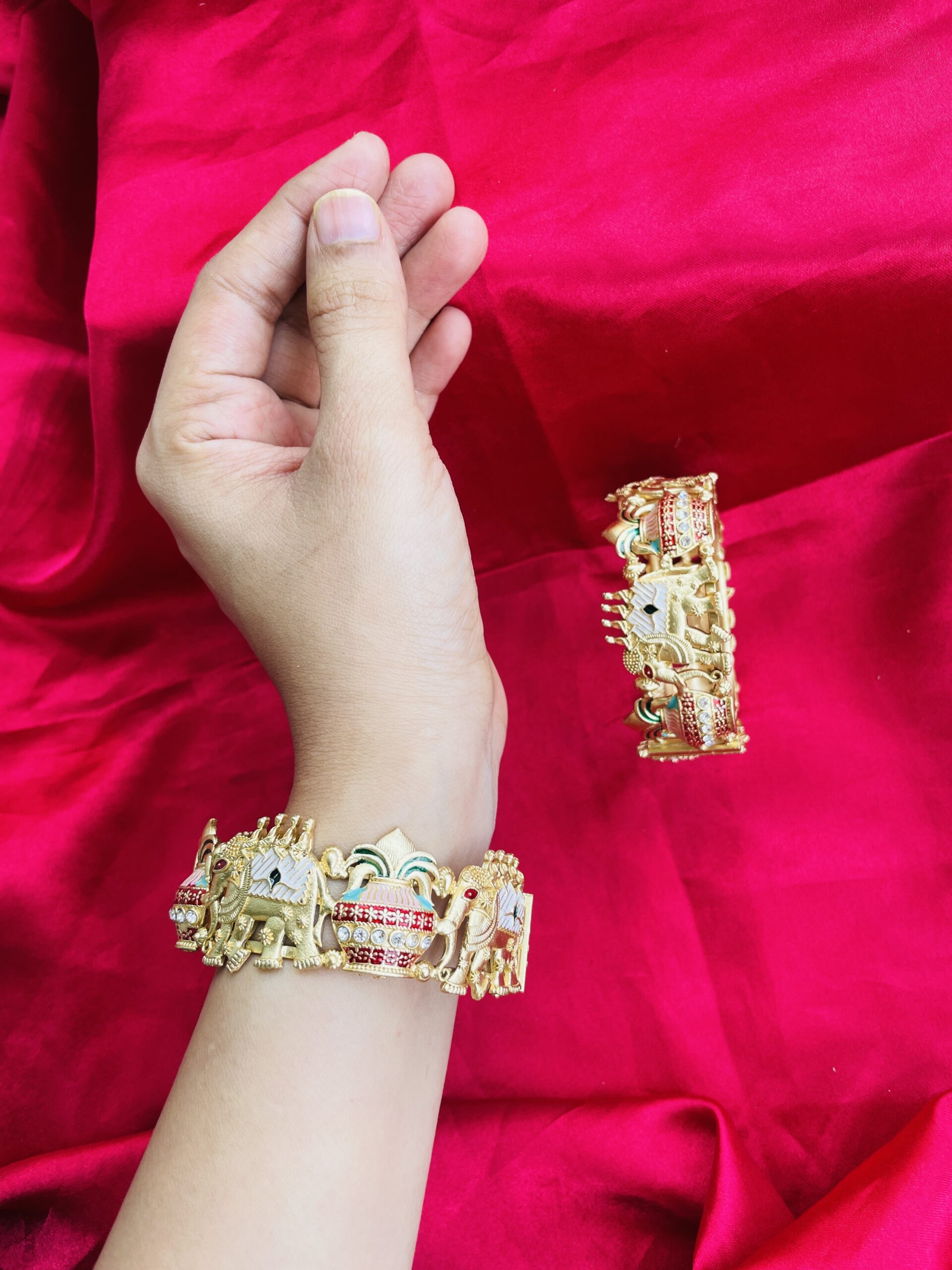 Elephant Kalash Bridal Bangles AJP2024-123 - Image 2