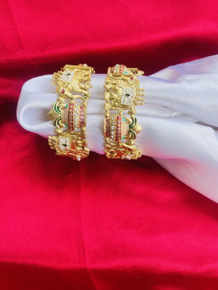 Elephant Kalash Bridal Bangles AJP2024-123