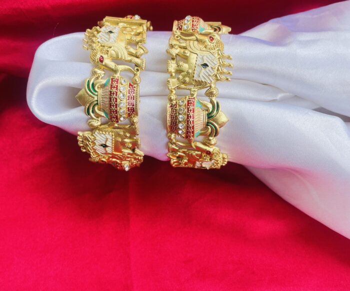 Elephant Kalash Bridal Bangles AJP2024-123