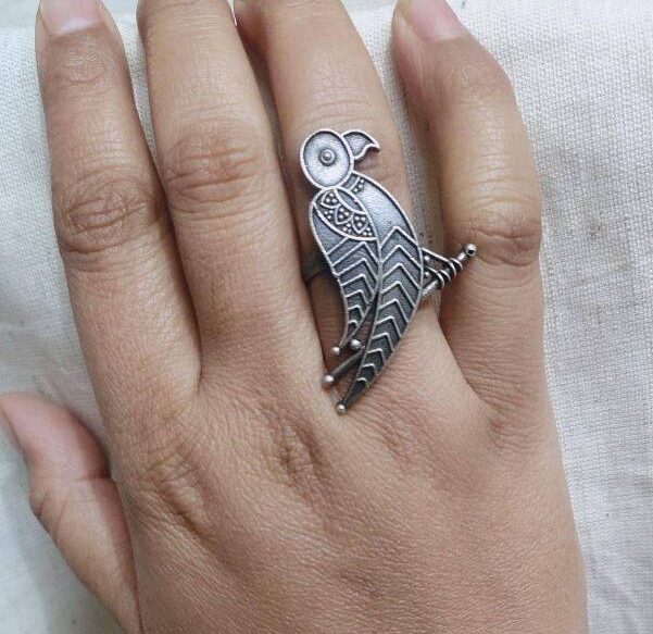 German Silver Oxidised Ring AJP2023-80