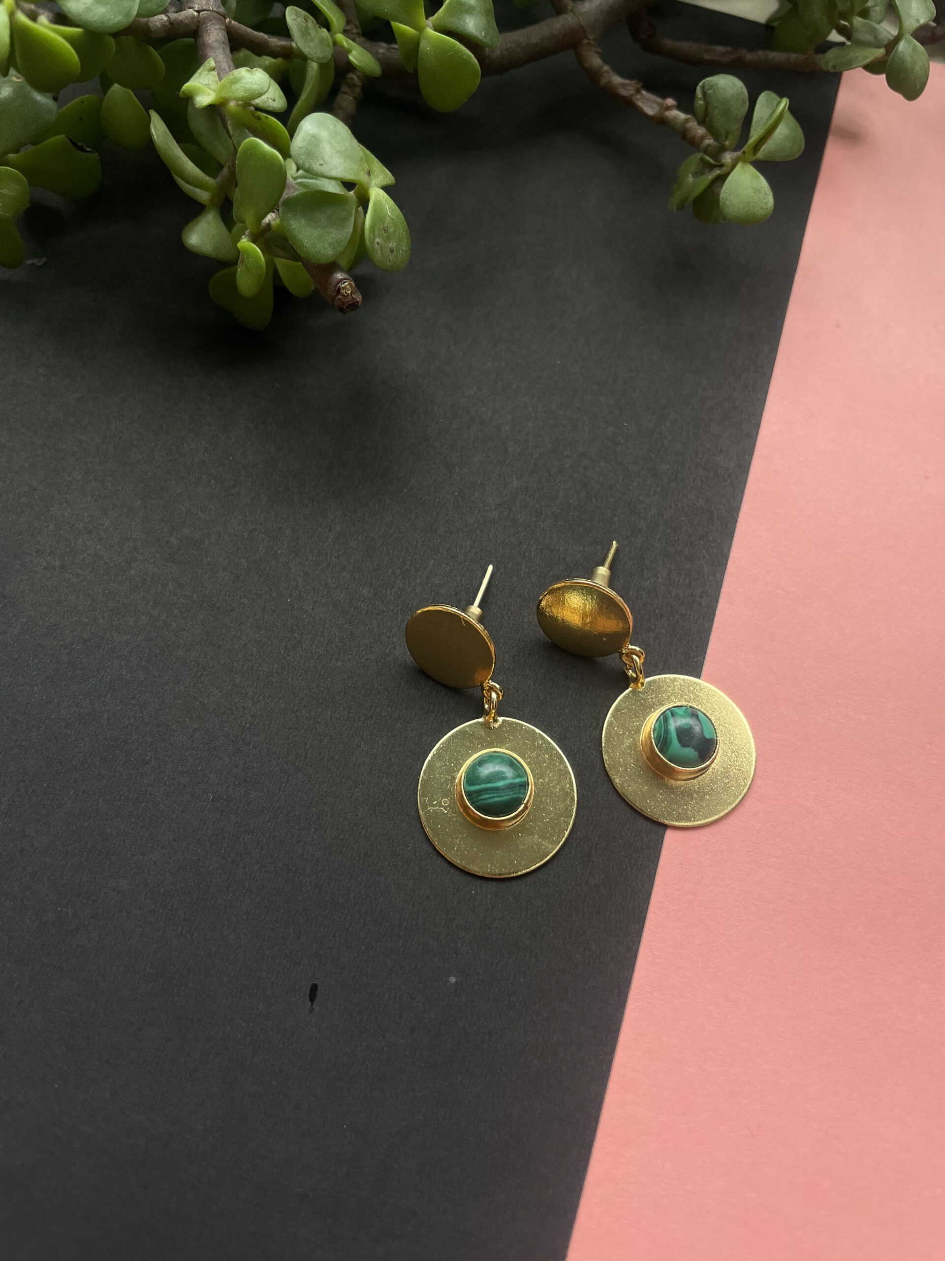 Gold-Plated Contemporary Drop Earrings AJP2023-203 - Image 3