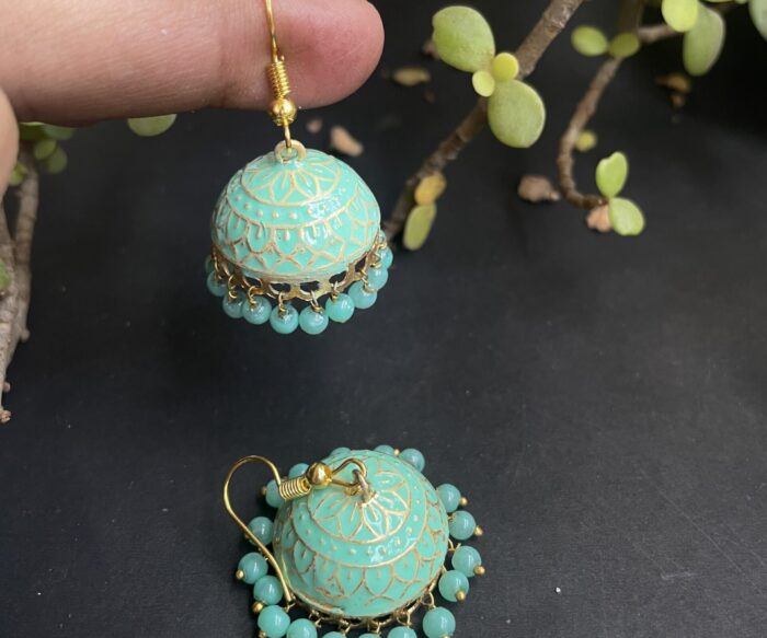 Small Sized Meenakari Jhumkas AJP2023-40