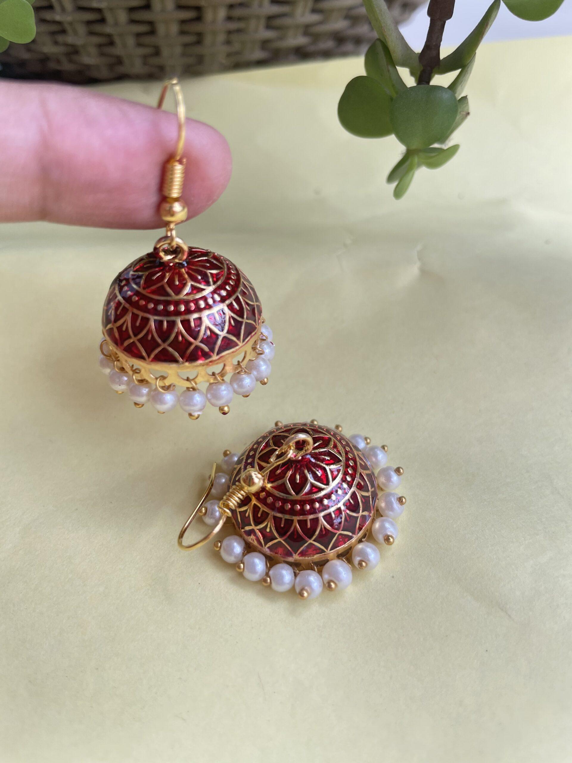 Small Sized Meenakari Earrings AJP2023-162