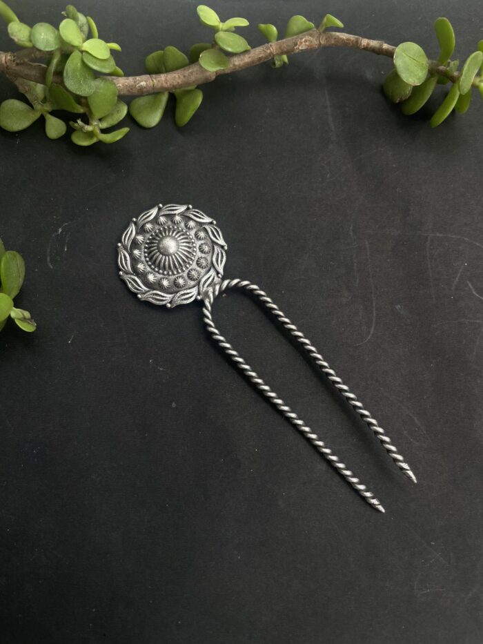 Silver Oxidised Hair Pin AJP2023-111