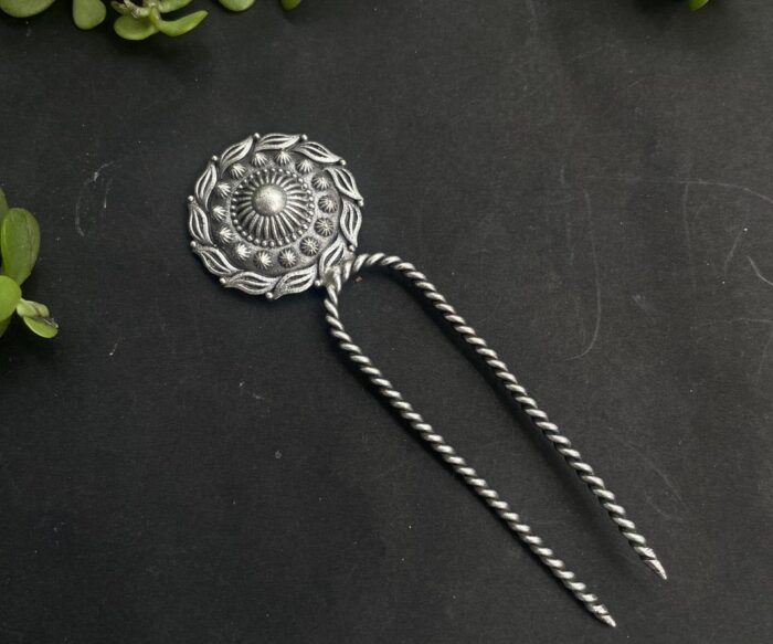Silver Oxidised Hair Pin AJP2023-111
