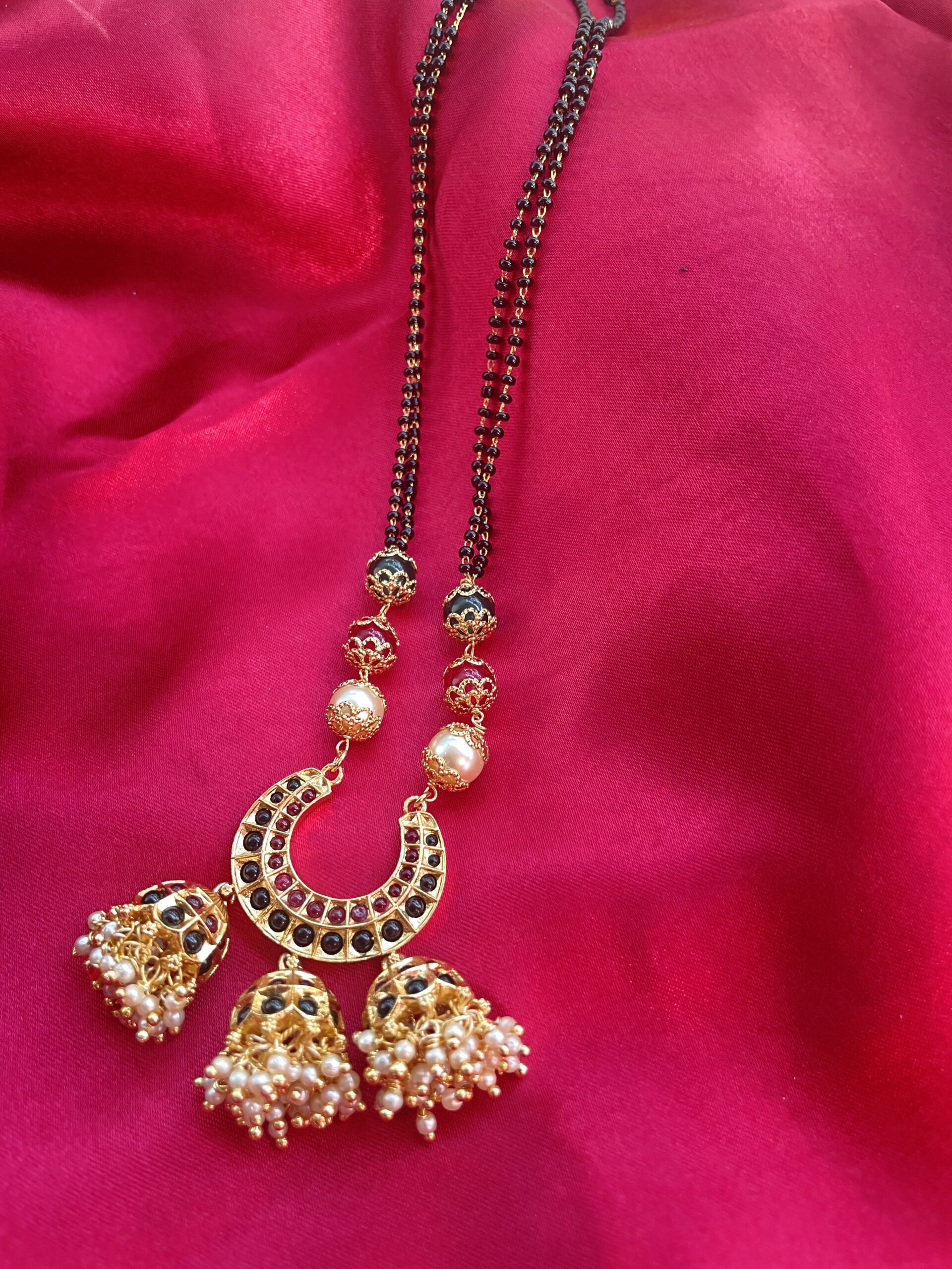 Kempu Stone Traditional Mangalsutra AJP2022-45 - Image 2