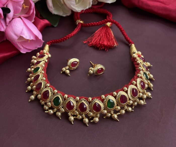 Ruby & Green Stone Thushi AJP2023-320