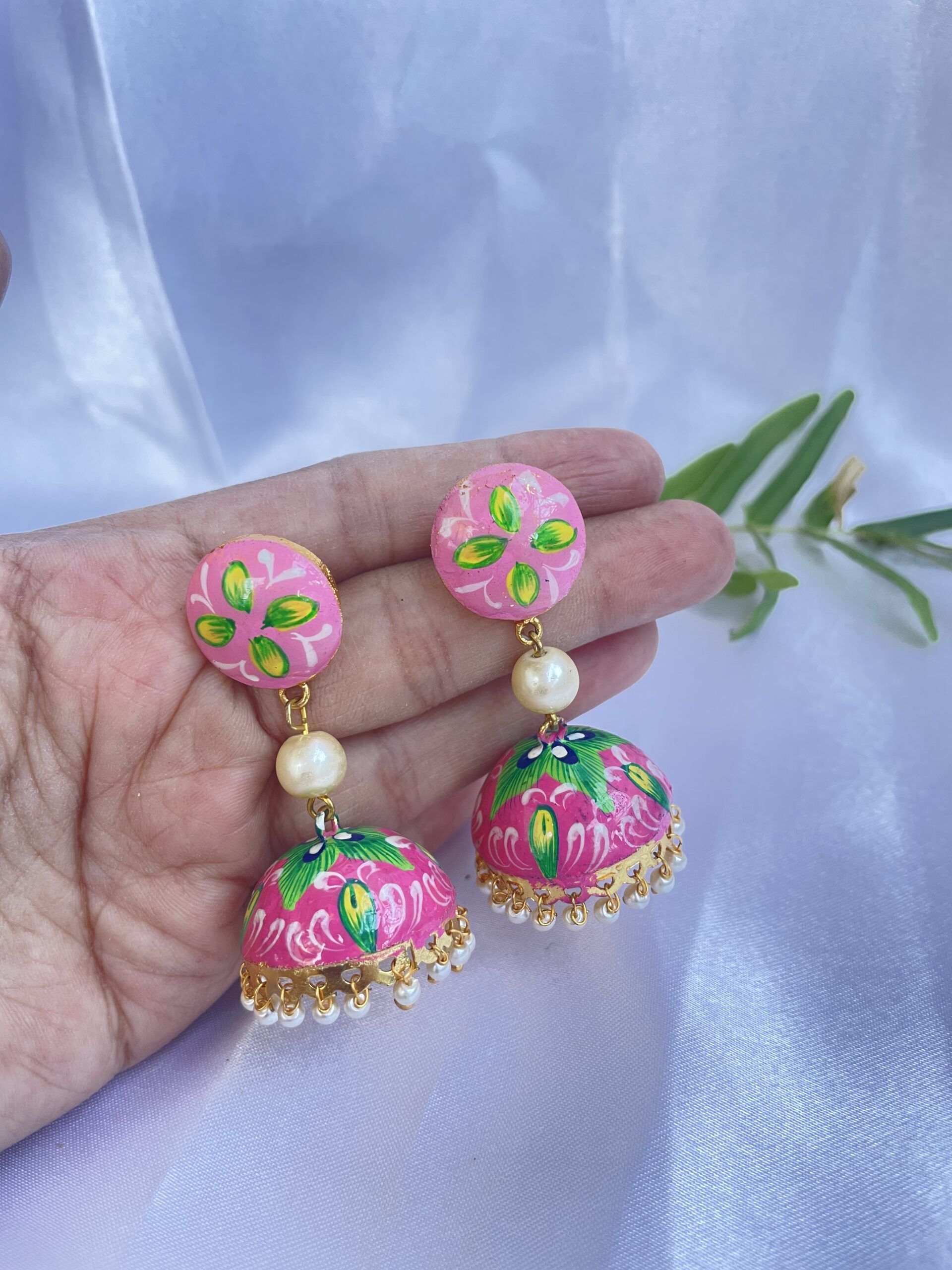 Handpainted Elephant Meenakari Earrings AJP2023-07