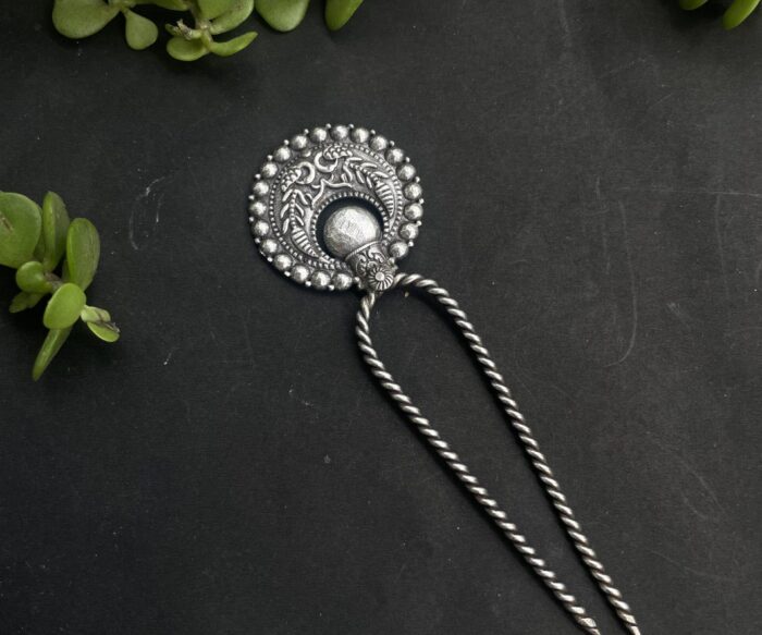 Silver Oxidised Hair Accessories AJP2023-106