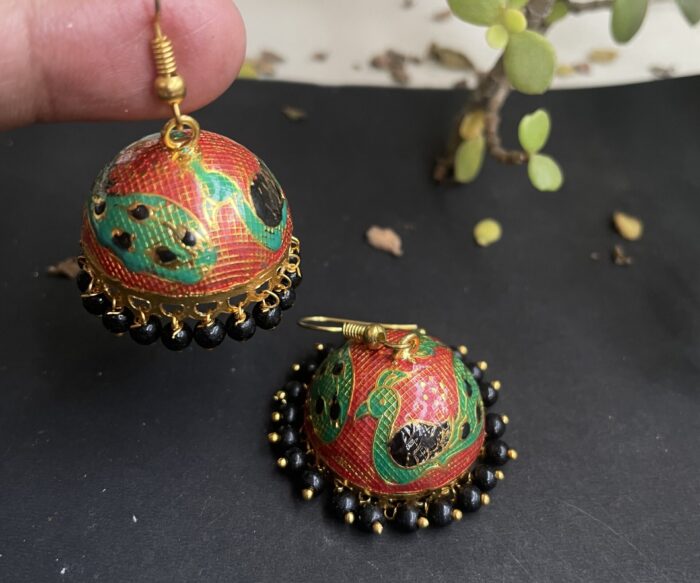 Multicolored Meenakari Jhumkas AJP2023-43