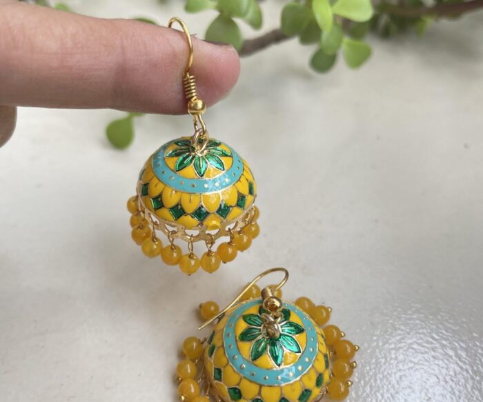 Small Size Meenakari Jhumkas AJP2023-174