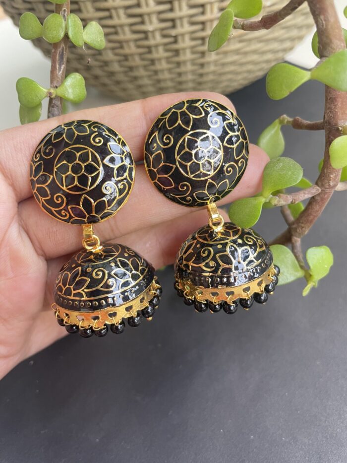 Traditional Meenakari Jhumkas AJP2023-09