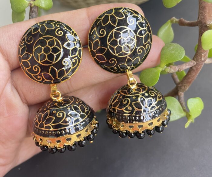 Traditional Meenakari Jhumkas AJP2023-09