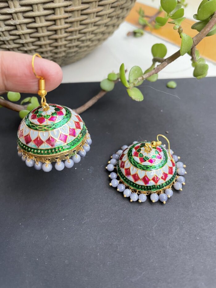 Big Sized Meenakari Jhumkas AJP2022-12