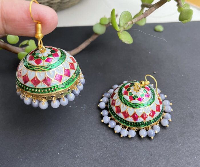 Big Sized Meenakari Jhumkas AJP2022-12
