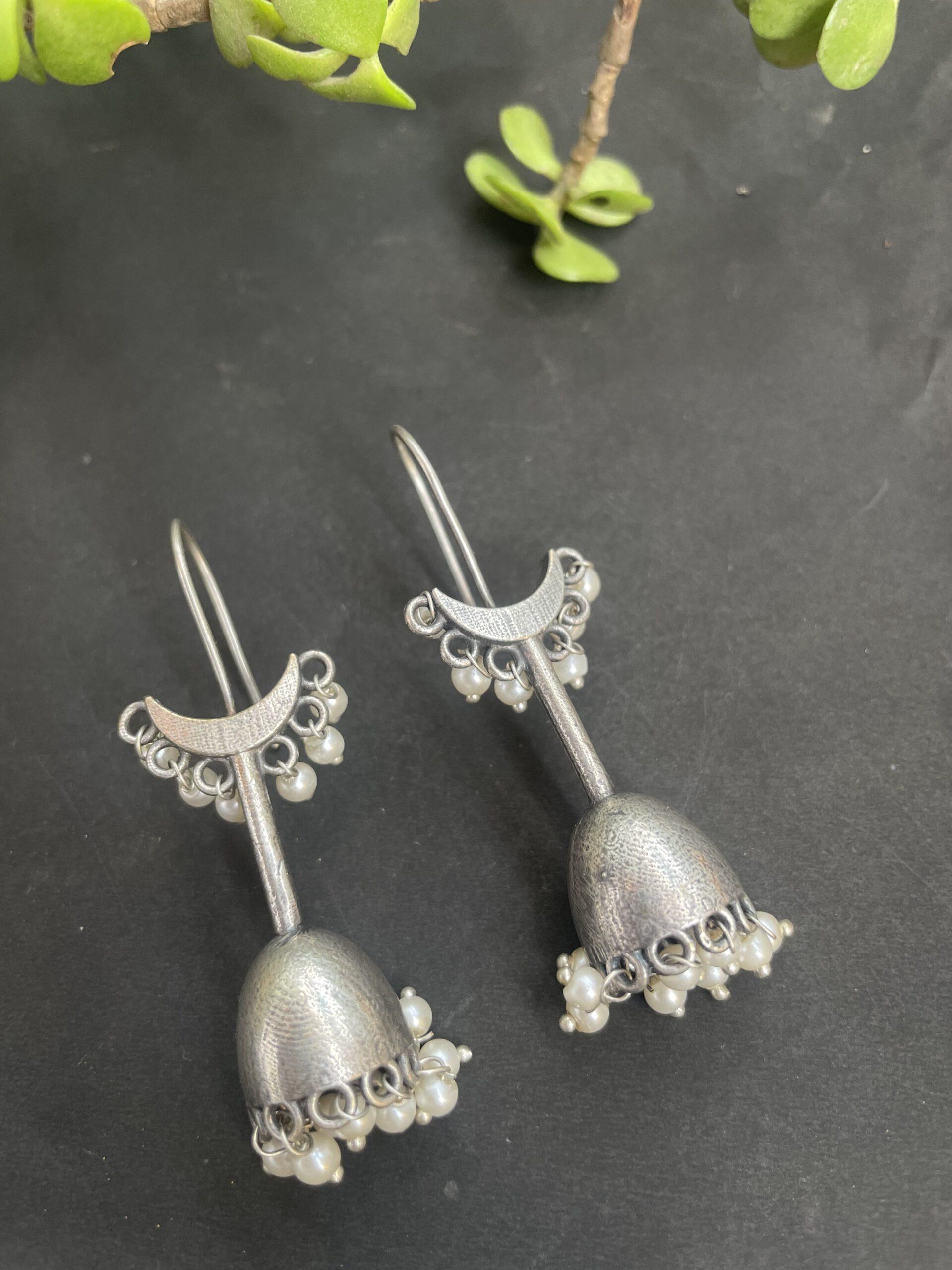 German Silver Oxidised Earrings Combo AJP2023-230 - Image 6