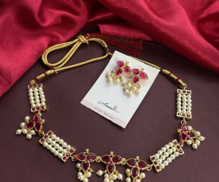 Chinchpeti necklace set with earring AJP2023-297