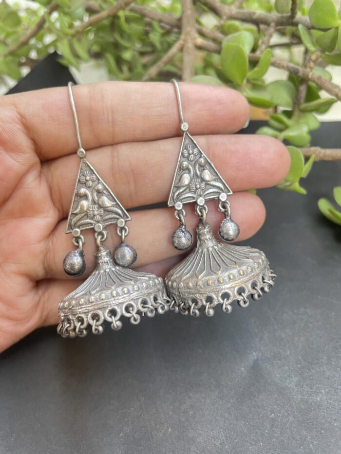 Hoop Style Oxidised Earring AJP2023-94