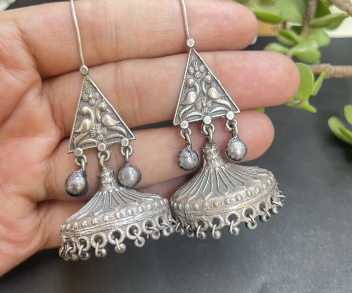 Hoop Style Oxidised Earring AJP2023-94