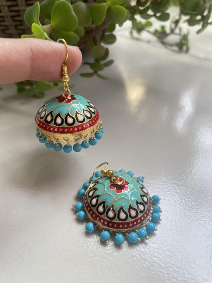 Large Size Meenakari Earrings AJP2023-171
