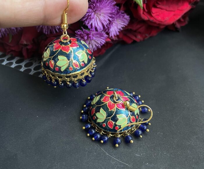 Medium Sized Meenakari Jhumkas AJP2023-124
