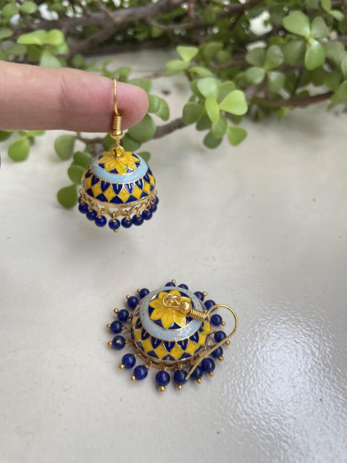 Small Size Meenakari Jhumkas AJP2023-173