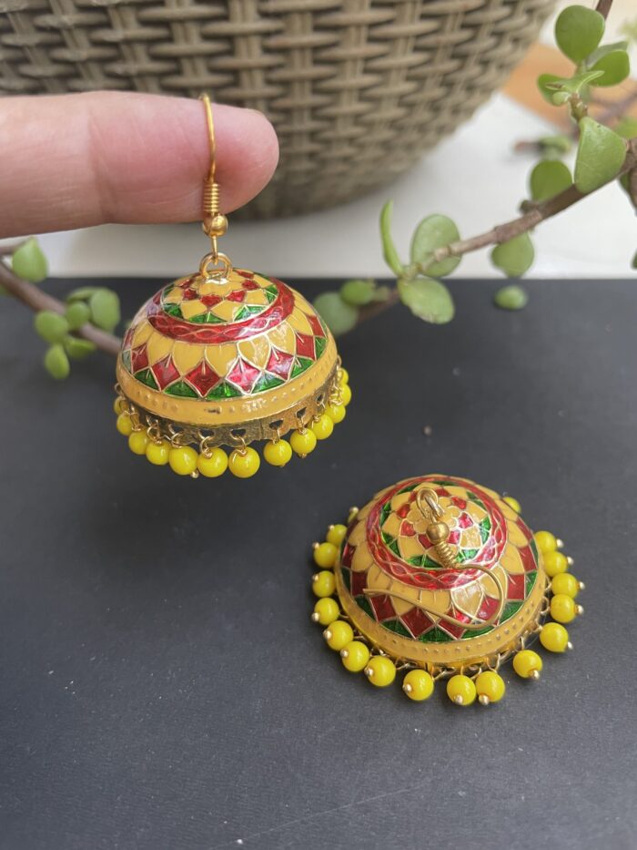 Big Sized Meenakari Jhumkas AJP2023-13