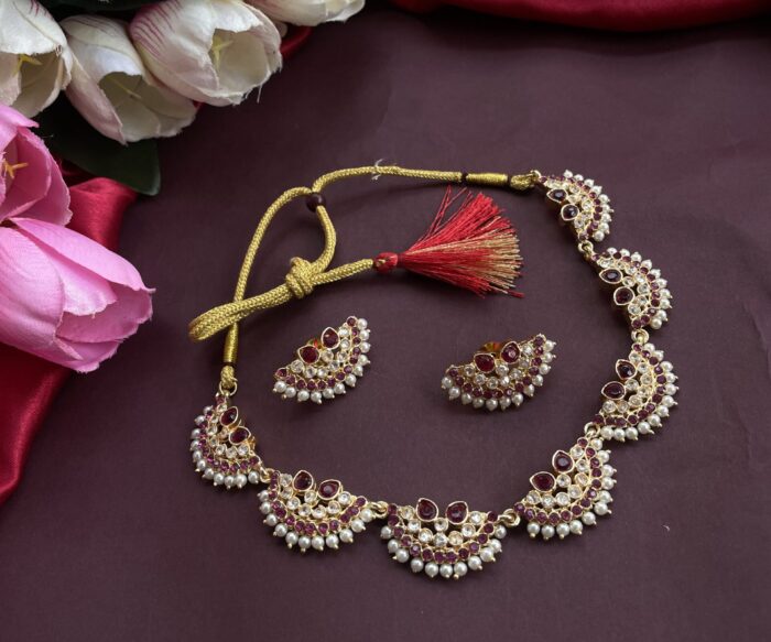 Simple & Elegant Necklace With Choker AJP2023-325