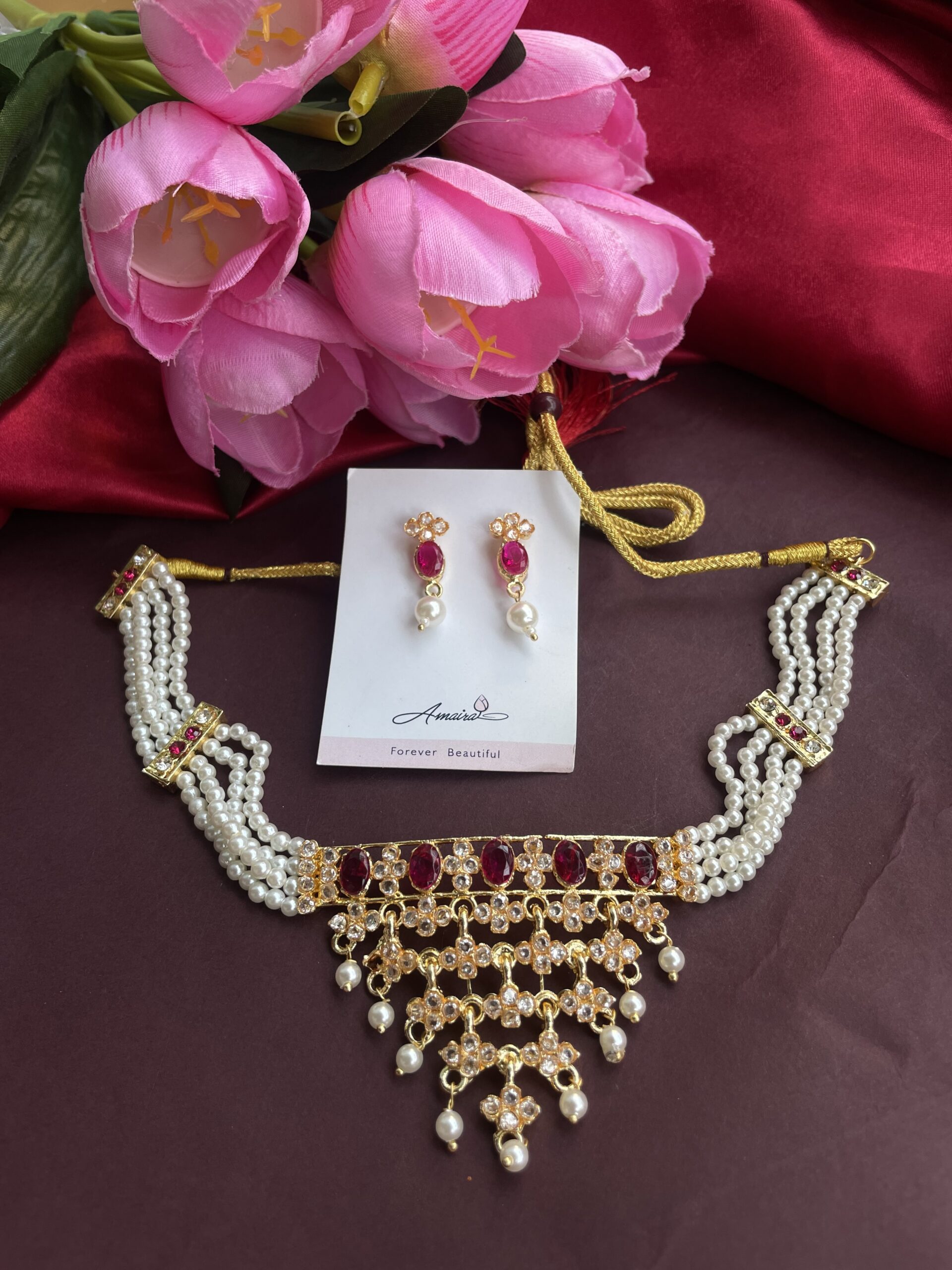 Maharani Choker With Earrings AJP2023-331 - Image 2