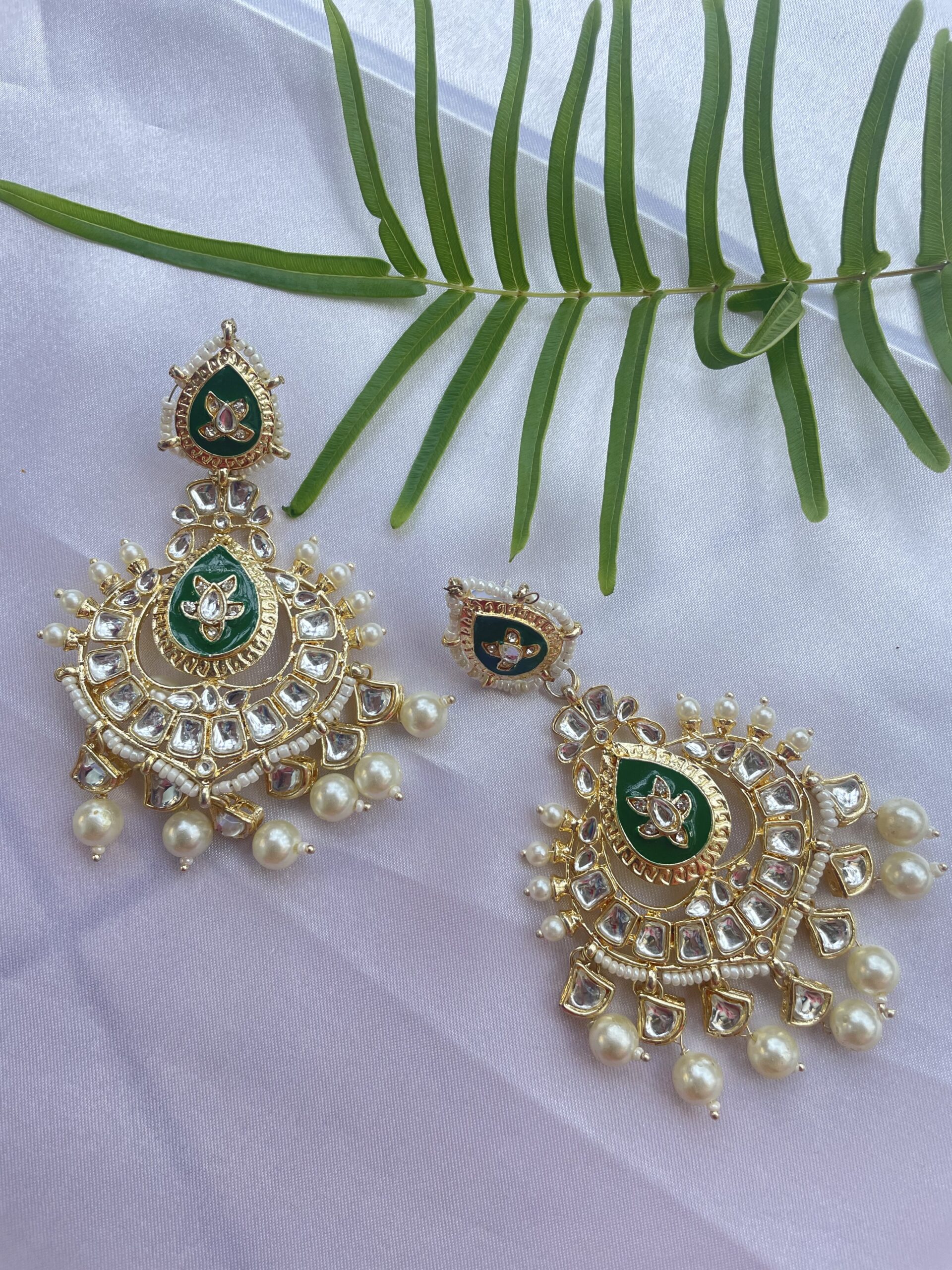 Super Light Weight Kundan Long Earring AJP2023-06