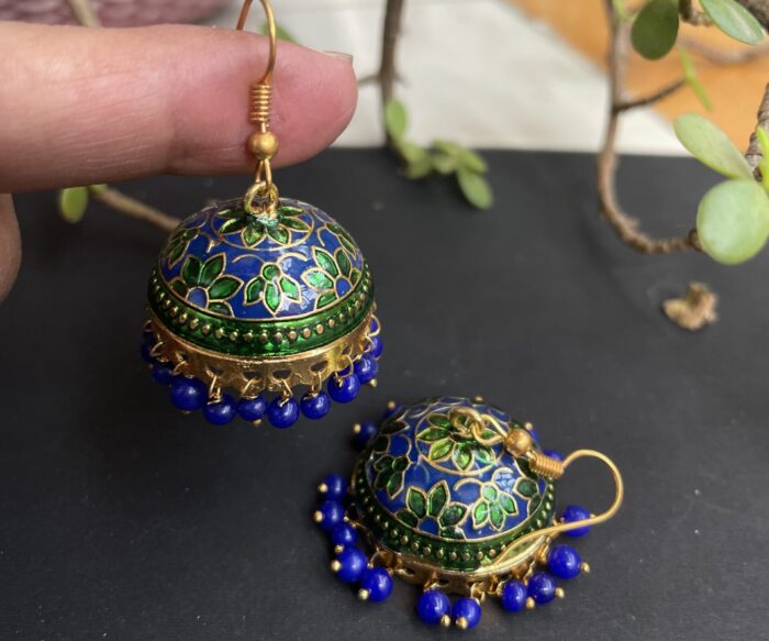 Medium Sized Meenakari Jhumkas AJP2023-54