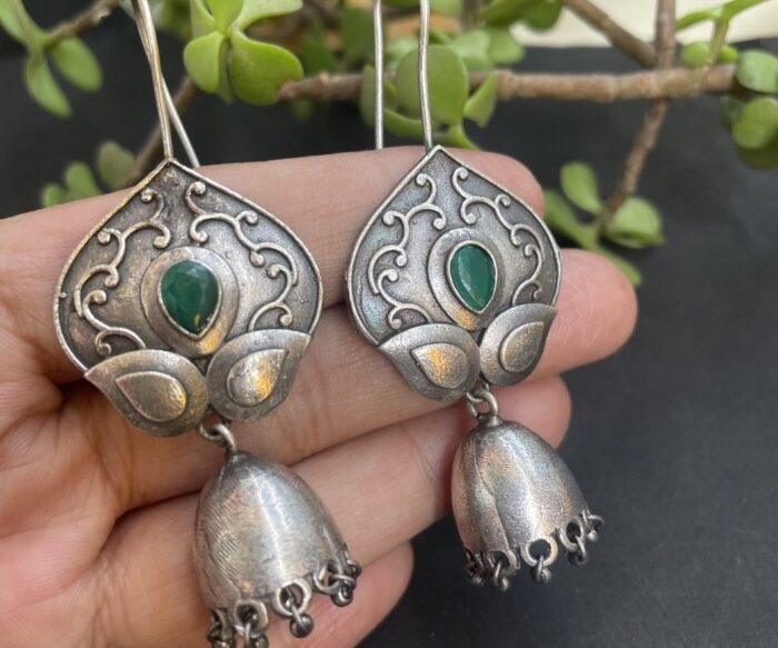Hoop Style Oxidised Earrings AJP2023-93