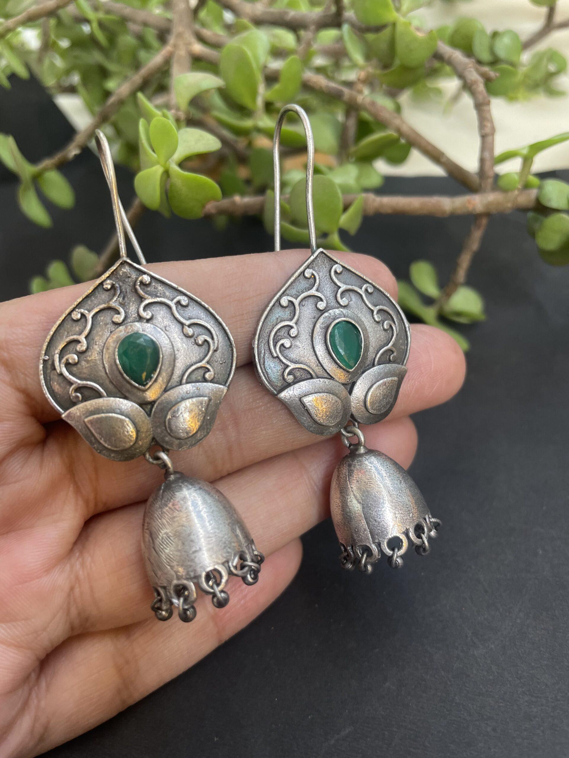 Hoop Style Oxidised Earrings AJP2023-93
