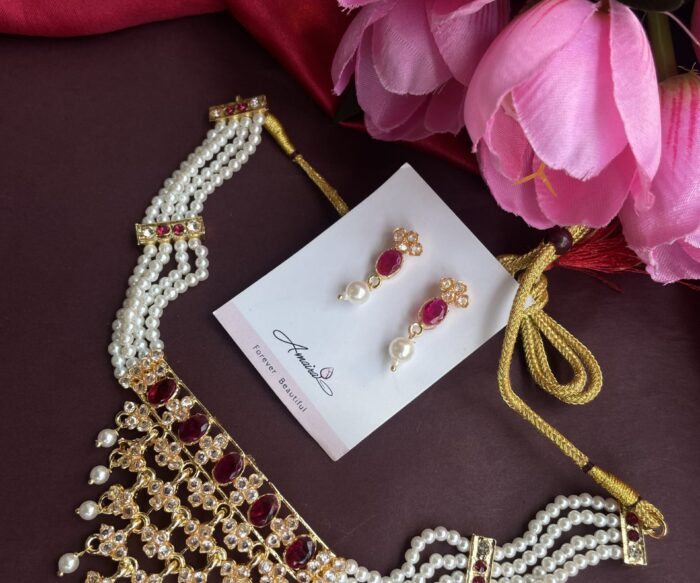 Maharani Choker With Earrings AJP2023-331