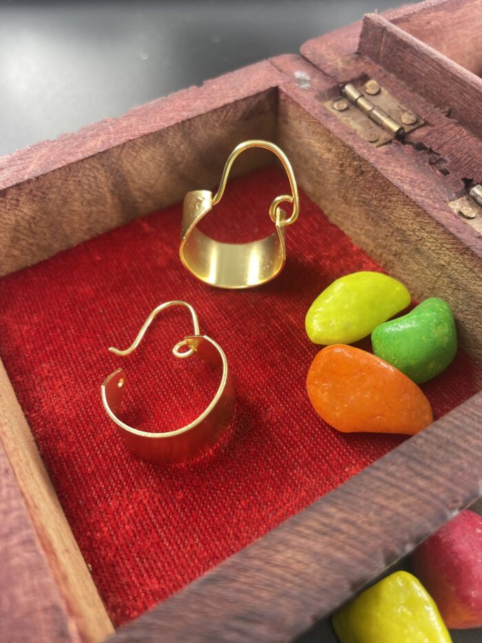 Gold-Plated Contemporary Hoop Earrings AJP2023-200