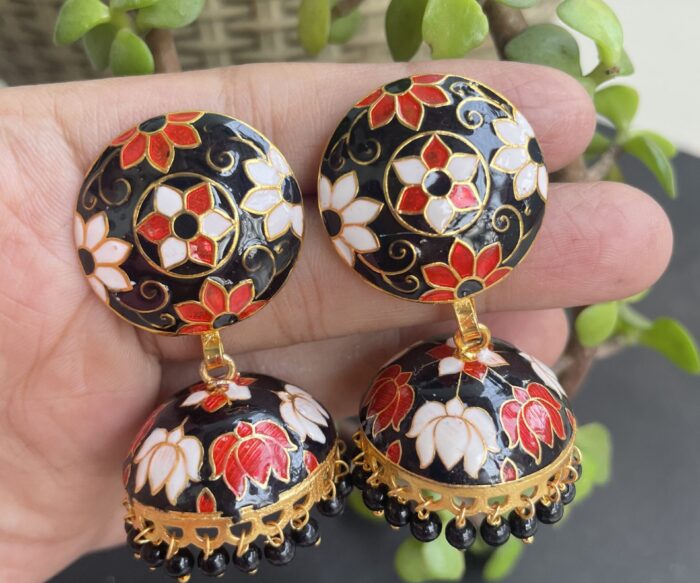 Traditional Meenakari Jhumkas AJP2023-10