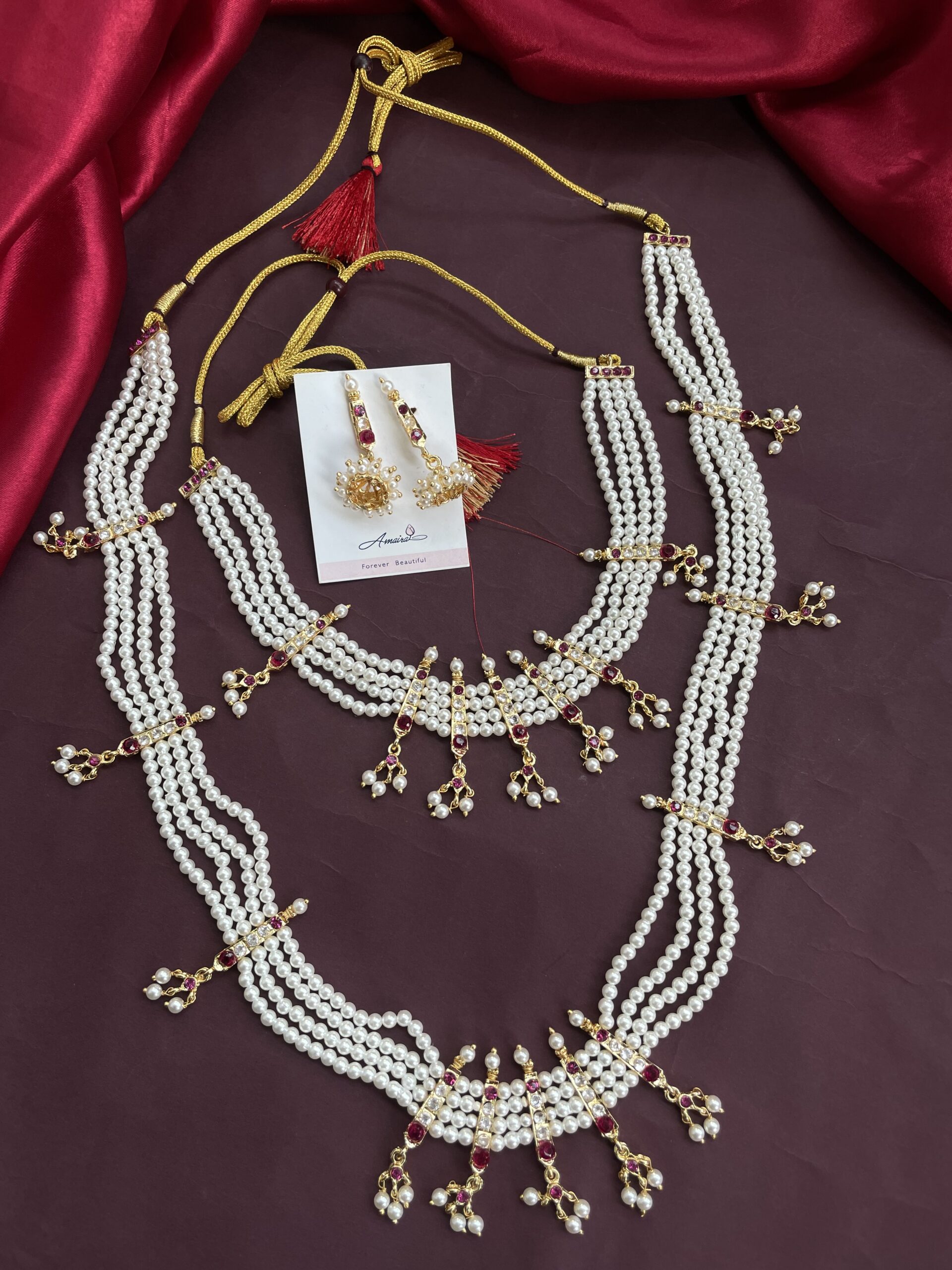Motti Combo Necklace With Earrings AJP2023-352 - Image 2