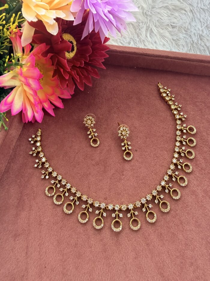 AD Stone Necklace With EaringsAJP2026-1061