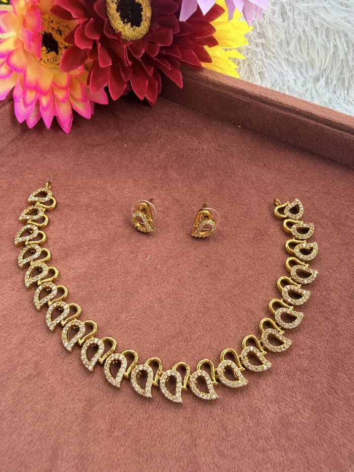 AD Stone Necklace With EaringsAJP2026-1057