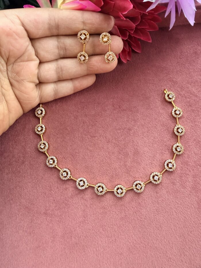 AD Stone Necklace With EaringsAJP2026-1080