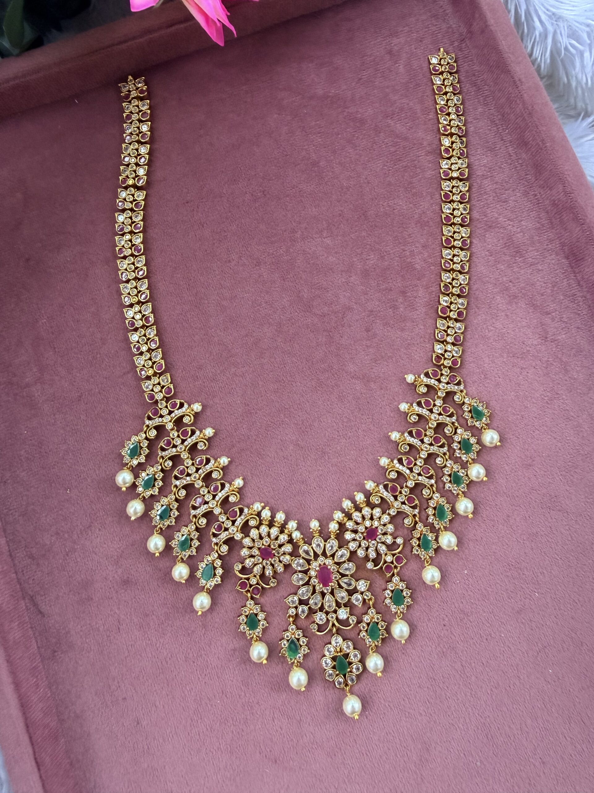 Long Necklace With EaringsAJP2026-1081 - Image 3