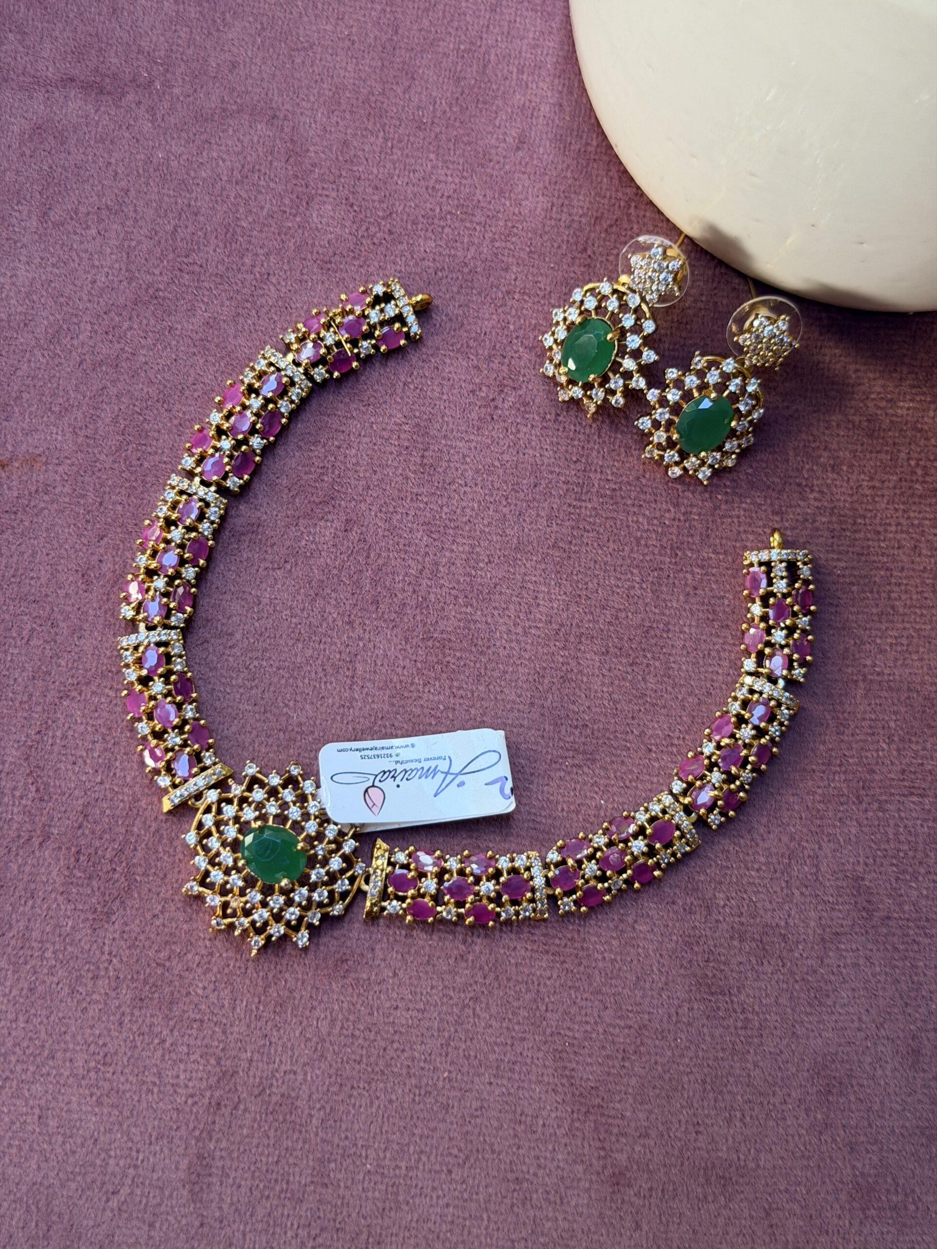 AD Stone Necklace With Earings AJP2026-2212