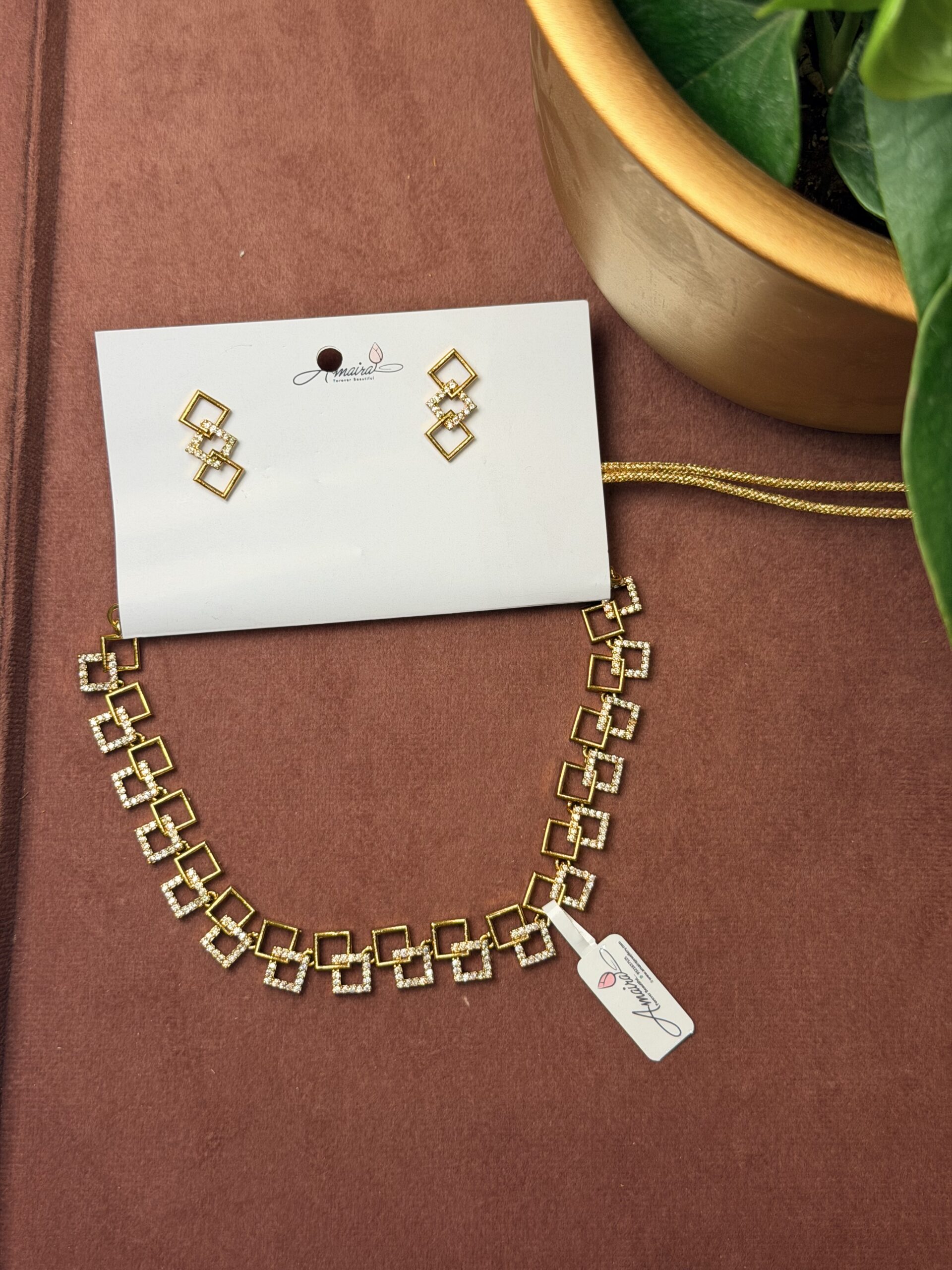 AD Stone Necklace With EaringsAJP2026-2255