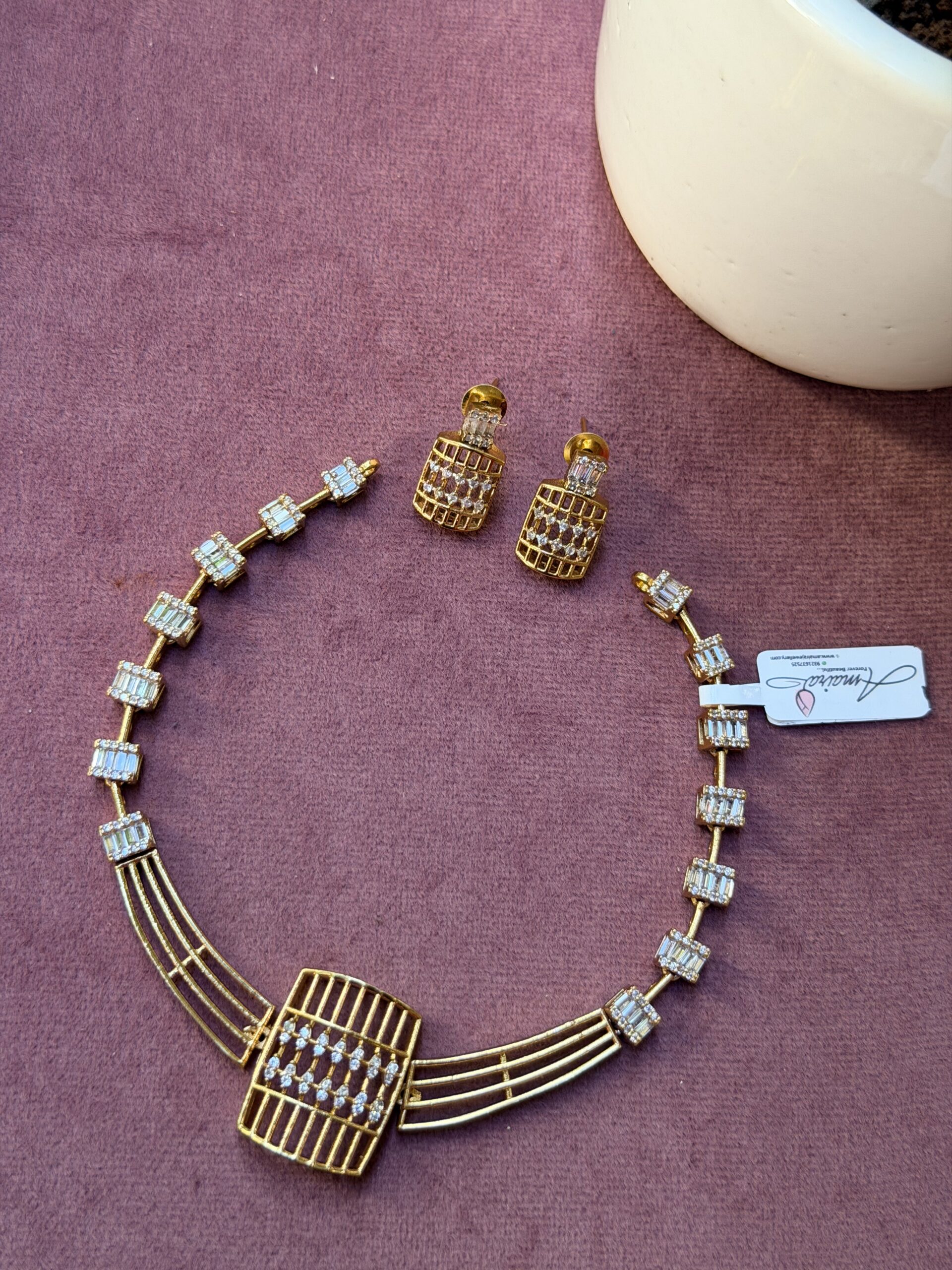 AD Stone Necklace With Earings AJP2026-2229