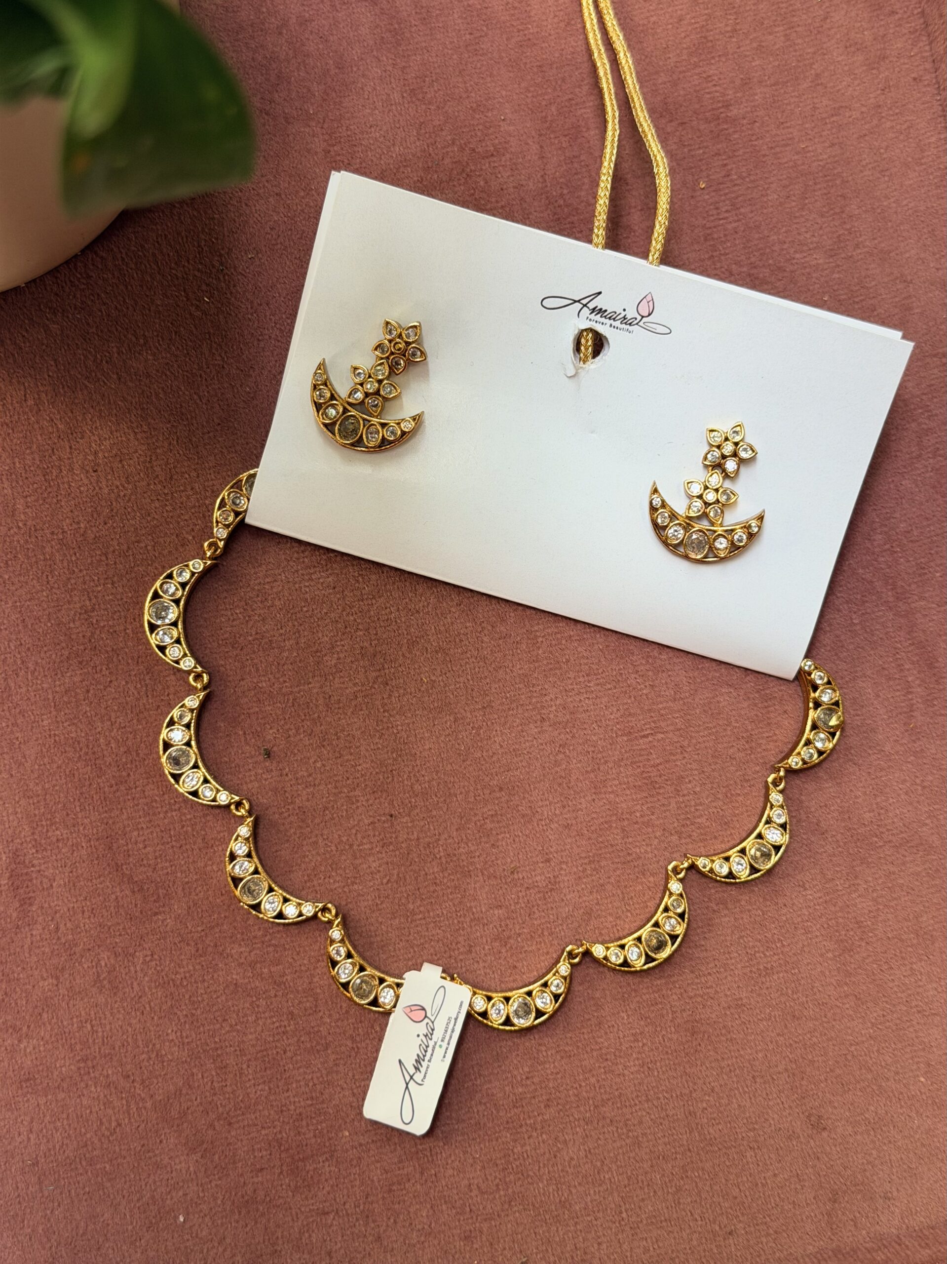AD Stone Necklace With EaringsAJP2026-1111
