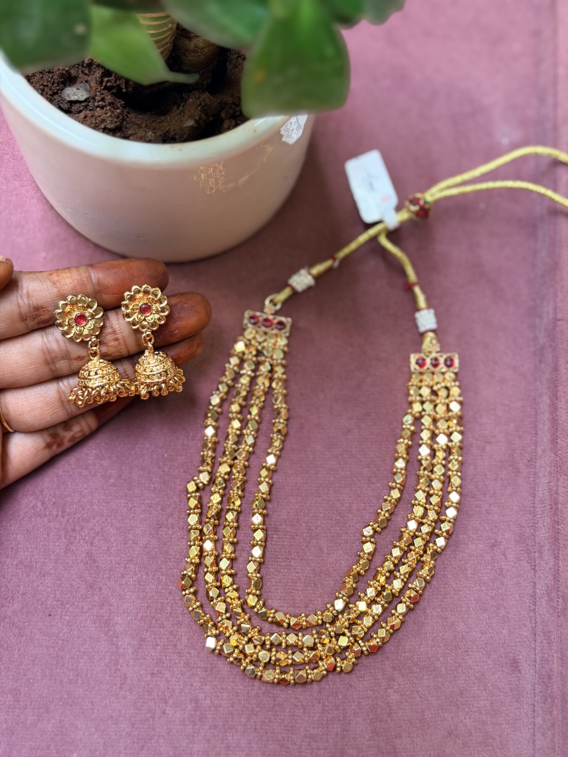 Traditional Aashatpailu Necklace AJP2026-2064 - Image 2